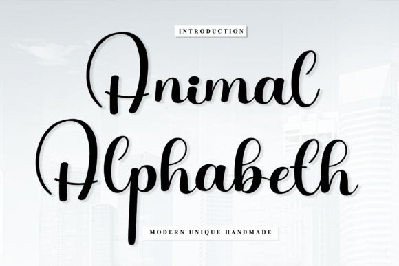 Animal Alphabeth: A Handwritten Font with Character