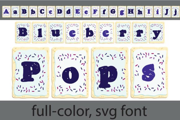 Blueberry Pops: A Nostalgic SVG Font for Playful Branding