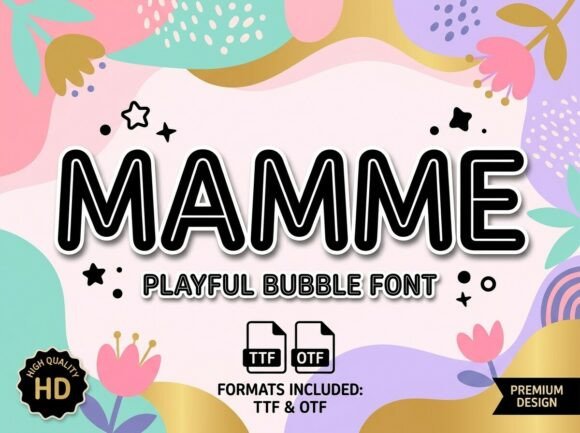 Mamme: The Bouncy, Inflated Typeface for Playful Brands