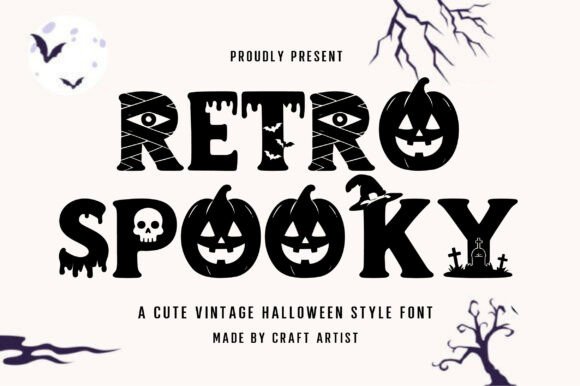 Retro Spooky: The Vintage Halloween Font with Playful Charm