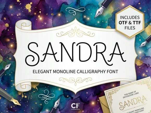 Sandra: The Decorative Display Font That Commands Attention