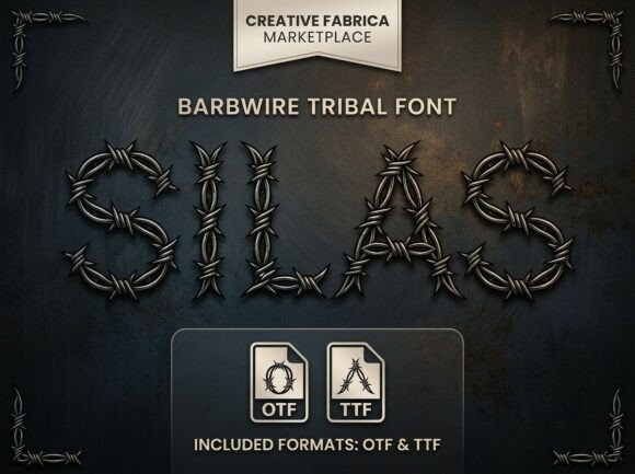 Silas: The Barbwire Tribal Font with a Sharp Edge