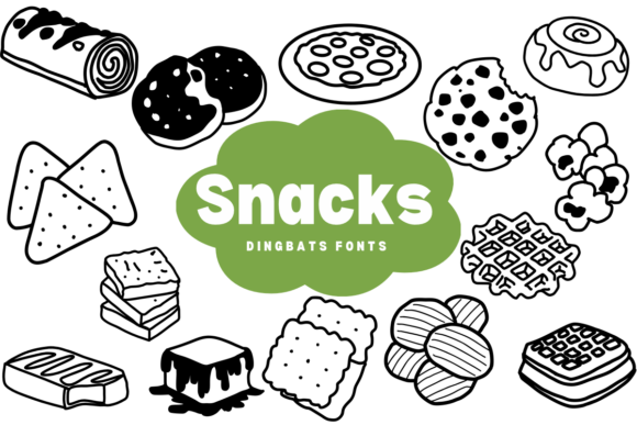 Snacks: The Sketch-Style Dingbats Font for Playful Projects